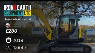 2019 Wacker Neuson EZ80 8 Tonne Excavator [upl. by Elleinwad]