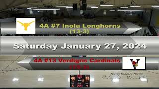 Inola vs Verdigris  Basketball [upl. by Noe]