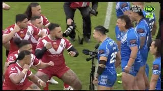 Tonga vs Samoa Rugby League World Cup Haka November 6 2022 [upl. by Adine31]