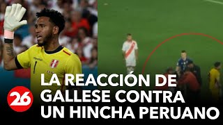 La reacción de Pedro Gallese contra un hincha peruano que quiso fotografiarse con Lionel Messi [upl. by Hintze]