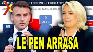 Le Pen ARRASA EN FRANCIA y RIDICULIZA a Macron 💥 [upl. by Adnahs]