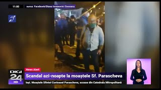 Scandal la moaștele Sf Parascheva Pelerini fără măști sau certat cu jandarmii [upl. by Dlabihcra]