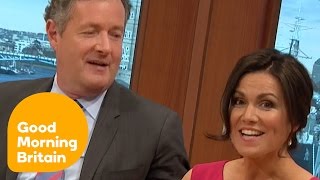 Piers Morgan Questions Susanna Reid About Her Relationship Status  Good Morning Britain [upl. by Spain]