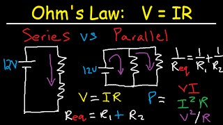 Series and Parallel Circuits Explained  Voltage Current Resistance Physics  AC vs DC amp Ohms Law [upl. by Nyliuqcaj]