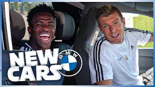 Vini Jr Bellingham amp Real Madrid receive new BMW cars [upl. by Nauwaj451]