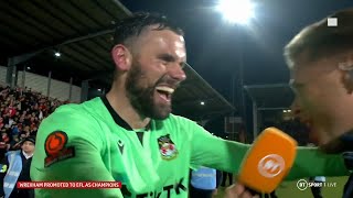 quotIts like home alreadyquot Ben Foster on helping Wrexham to become National League champions [upl. by Benedix]