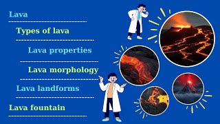 Lava  Types of lava  Lava properties  Lava morphology  Lava landforms  Lava fountain [upl. by Marr]