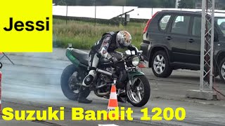 Turbocharged Suzuki Bandit 1200  14 Mile Race Track Sound [upl. by Affer92]