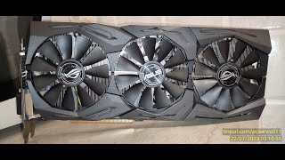 ASUS Nvidia GTX 1070 8GB ROG Strix  MSI Kombustor Furmark 6500MB Torture 35 mins  Artifact Scanner [upl. by Natika]