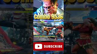 Combo Guile 9536 Max Damage High level Gameplay スト6 sf6guile streetfighter [upl. by Tressa887]