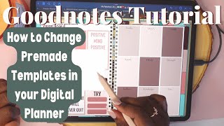 Goodnotes 5 Change a Template in Your Digital Planner [upl. by Pestana694]