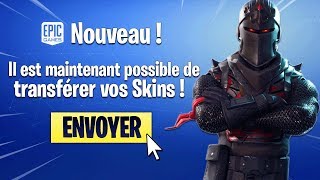 TRANSFÉRER DES SKINS SUR DES COMPTES  FORTNITE [upl. by Lisa757]