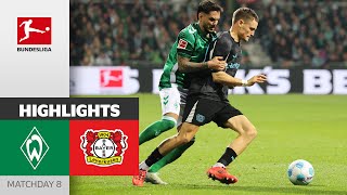 Bremen Secure Point In Last Minute  SV Werder Bremen  Bayer 04 Leverkusen 22  Highlights  MD 8 [upl. by Eirrehc]