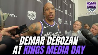 DeMar DeRozan talks at Kings media day [upl. by Helge]