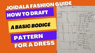 How to draft a basic bodice pattern for beginners joidalafashionguide [upl. by Gibrian]