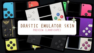 DraStic Emulator Skin Preview Landscape  Cute amp Realistic Skins  Mobile Gaming [upl. by Epul]