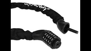 Beeway Bike Lock 5 Digits Combination Bicycle Chain Lock Full Review [upl. by Ladnik565]