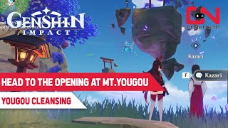 Head to the Opening at Mt Yougou  Genshin Impact Yougou Cleansing World Quest Objective [upl. by Gershon]