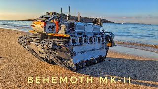 Heavy LEGO Technic amphibious tracked vehicle build and test [upl. by Cordle]