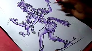 How to Draw Nataraja Drawing [upl. by Ynohtnaed]