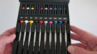 Bergeon 30081AC10 set of 10 INOX watchmaker screwdrivers in box [upl. by Sedgewick]