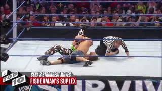 John Cena’s Strongest Moves WWE Top 10 [upl. by Rimidalg370]