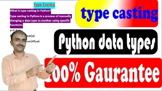 Type casting in Python  What is typecasting in Python  Type casting kya hota hai [upl. by Odinevneib]