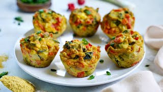 Savory Vegetable Muffins Vegan And GlutenFree [upl. by Sankaran192]