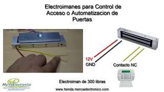 Electroiman para puerta funcion de cables de conexion [upl. by Skilken720]