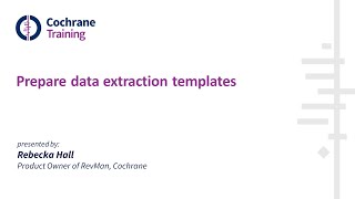 Prepare data extraction templates [upl. by Yung]