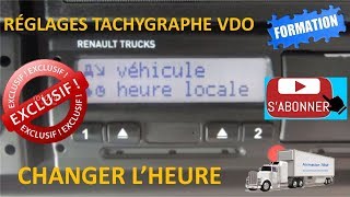 Changer lheure Tachygraphe VDO [upl. by Bertina292]