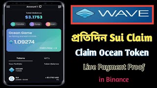 Wave Wallet Ocean Game Claim Daily Ocean And Sui Token Go Fishing and Earn OCEAN TokenTelegram [upl. by Pauletta]