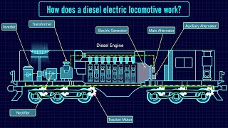 Diesel engine working function  Diesel locomotive  How a diesel locomotive works [upl. by Akere]