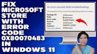 How To Fix Microsoft Store With Error Code 0x80070483 in Windows 1011 Solution [upl. by Ymmik96]