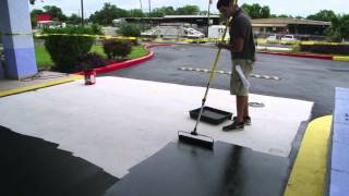 Sealing concrete with tinted sealer [upl. by Ynahpit]