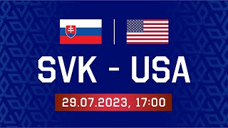 Hlinka gretzky cup 2023 Prípravný zápas SVK  USA [upl. by Mitzl]