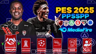 PES PPSSPP 2025 SULAMERICANO COM NOVOS TIMES LIBERTADORES TRANSFERENCIAS 202425 [upl. by Rolyak]