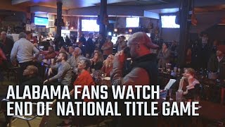 Alabama fans watch the end of the 2017 National Championship game [upl. by Orola736]