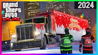 NEW Christmas Truck FREE Gifts Xmas HAPPY HOLIDAY HAULER Money GTA 5 DLC 2024GTA Online Update [upl. by Yeclek]