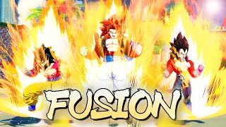 Fusing Super Saiyan 4 Goku and Vegeta in Dragon Ball FighterZ [upl. by Ettennaj]