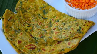 வெந்தயக் கீரை சப்பாத்திVendhaya keerai chapathimethi paratha in tamilChapathi recipe in tamil [upl. by Suivatram770]