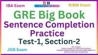 Sentence Completion Practice from GRE Big Book Test1 Section2 [upl. by Breed]