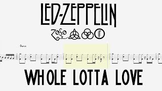 Led Zeppelin  Whole Lotta Love Drum Tabs By Chamis Drums [upl. by Dalenna391]