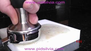 Dosing and Tamping for Rancilio Silvia [upl. by Oniliuqnart]