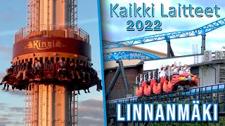 Linnanmäki kaikki laitteet 2022 pituusrajat [upl. by Llaccm]