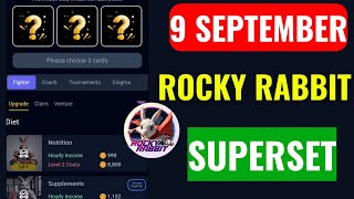 Rocky Rabbit Daily Combo 9 September  Rocky Rabbit Daily Combo Card Today [upl. by Gnaig]