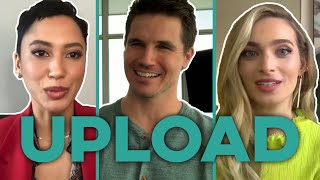 Upload season 2 cast on the shows return amp future  Robbie Amell Andy Allo amp Allegra Edwards [upl. by Inaboy587]