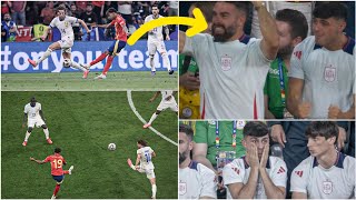 Pedri and Carvajal Crazy reaction to Lamine Yamal stunning goal vs France France vs Spain EURO [upl. by Niles]