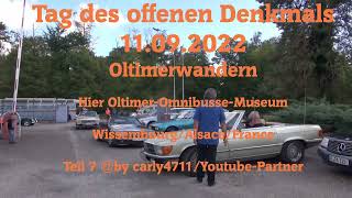 Oltimerwandern am Tag des offenen Denkmals Wissembourg Elsass 2022 OltimerOmnibusmuseum Teil 77 [upl. by Tat110]