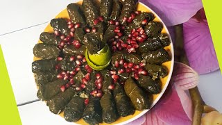 HOW TO MAKE WARAG ENAB GRAPE LEAVES STUFFED Kanamit Gid [upl. by Spence]